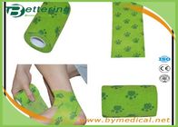 Flexible Stretch Bandage Wrap For Veterinary Pet / People With Dog Paw Printing