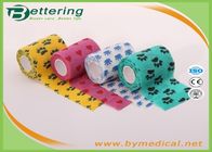 Veterinary Comfortable Animal Paw Printing Elastic Self Adhesive Wrap Bandages Cohesive Wrap