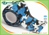 Blue Colour Camouflage Printing Non Woven Cohesive bandage Pre Wrap for Army Camping Hunting