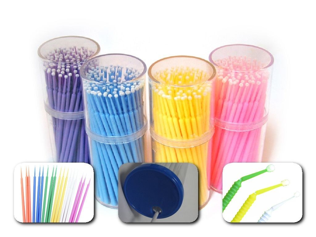 Disposable plastic dental micro brush micro applicator dental brush