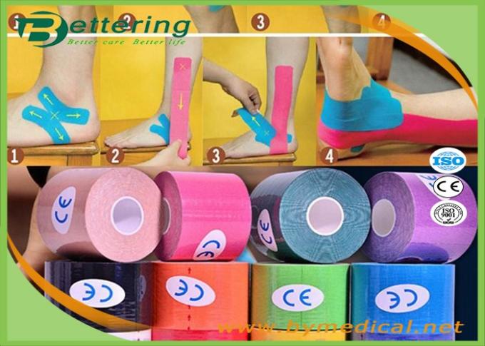 Breathable Kinesiology Physio therapy Tape For Muscle Injuries With Various Colour
