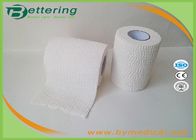 White Soft Cotton EAB Elastic Adhesive Bandage Roll , Tearable Elastic Bandage For Knee