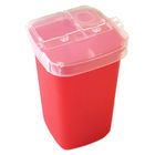 Disposable Sharp Needle Disposal Container , Red Medical Sharps Box For Needles