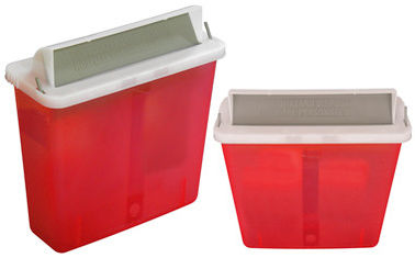 Disposable Medical Sharp Containers For Needles , Surgical Needle Disposal Box