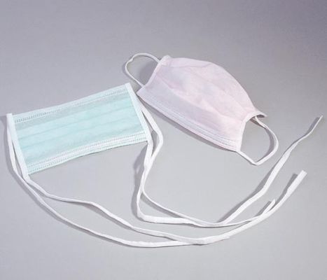 Disposable Non Woven Face Mask With Tie , 3 Ply Surgical Face Mask