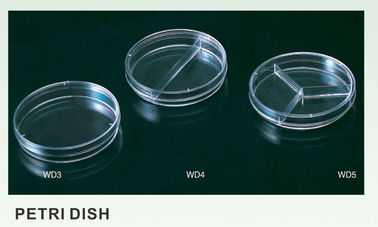 Plastic Sterile Disposable Petri Dishes 90mm , Round Shape Disposable Petri Plates