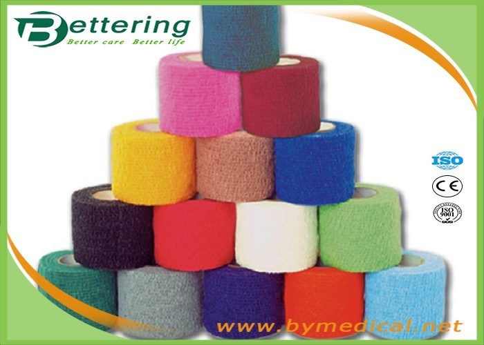 Breathable Elastic Adhesive Bandage Tape Self Adhesive Colorful