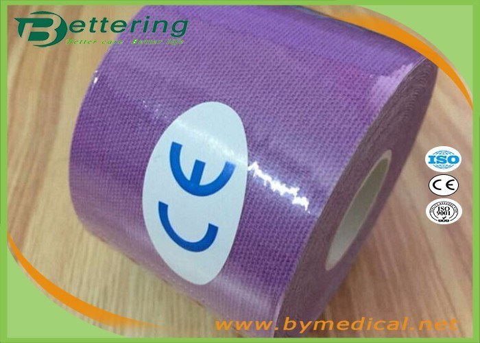 Elastic Athletic Kinesiology Physiotherapy Tape , Colored Kinesiology