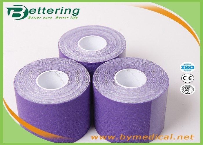 Elastic Athletic Kinesiology Physiotherapy Tape , Colored Kinesiology