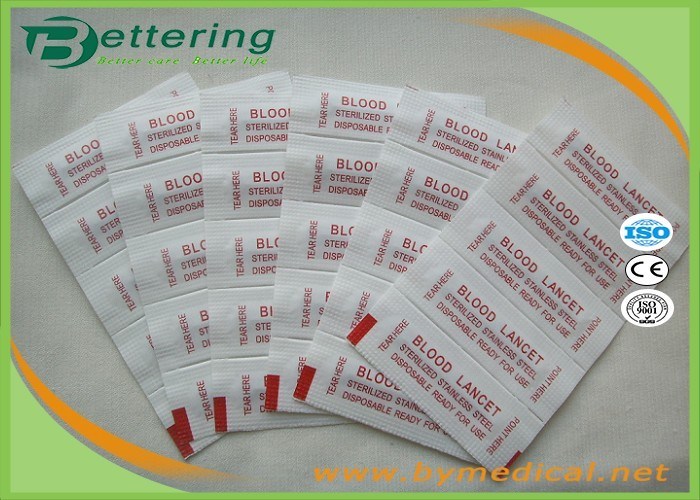 Disposable Sterile Stainless Steel Lancets For Blood Sample Collection