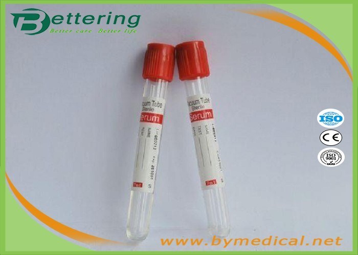 Vacuum Blood Sample Collection Tubes , Red Top Blood Tube For Clinical